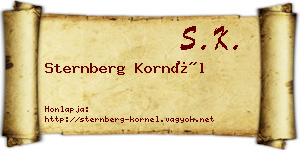 Sternberg Kornél névjegykártya